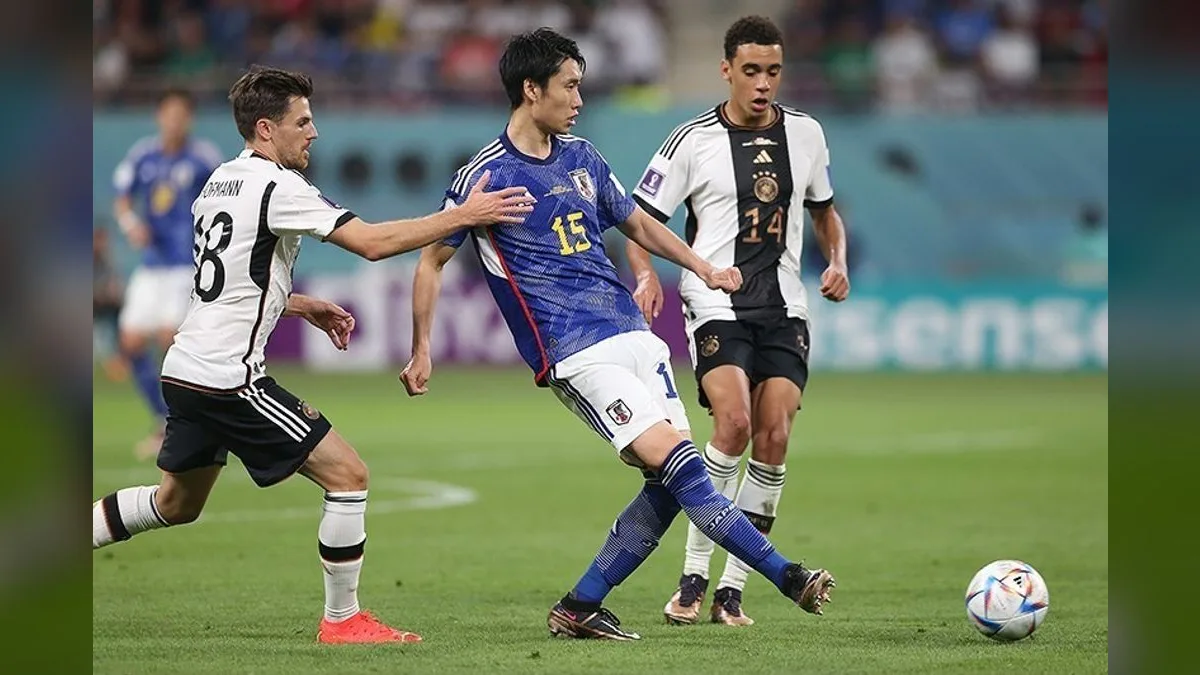 Seleção da Alemanha em partida de Copa do Mundo