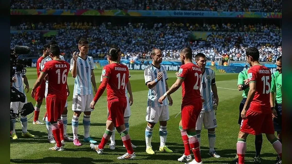 Seleção do Irã em partida de Copa do Mundo (arquivo)