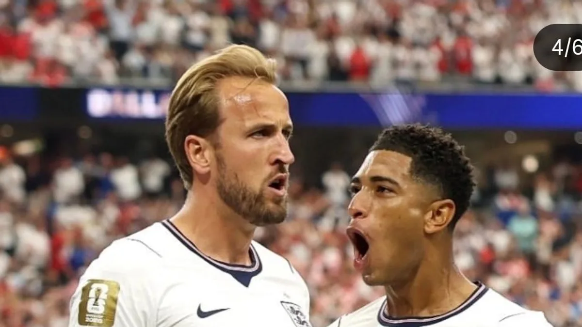 Harry Kane e Jude Bellingham com a camisa da seleção da Inglaterra na Copa 2026