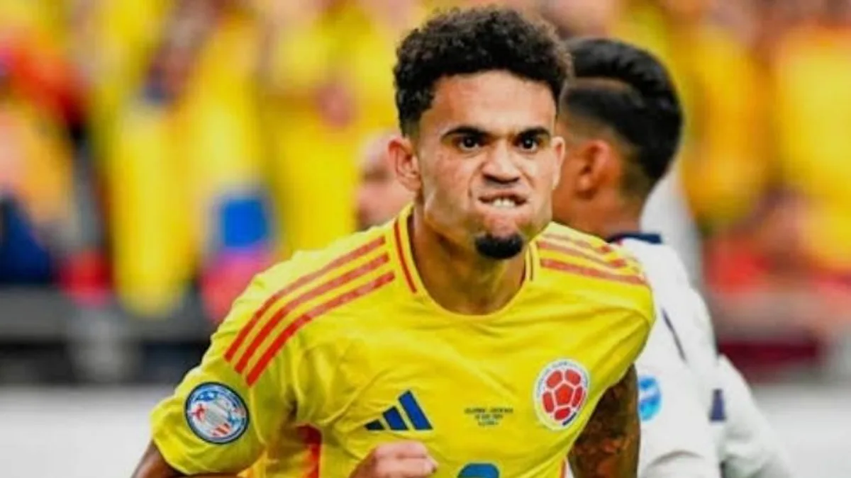Luis Díaz com a camisa amarela da seleção da Colômbia na Copa 2026