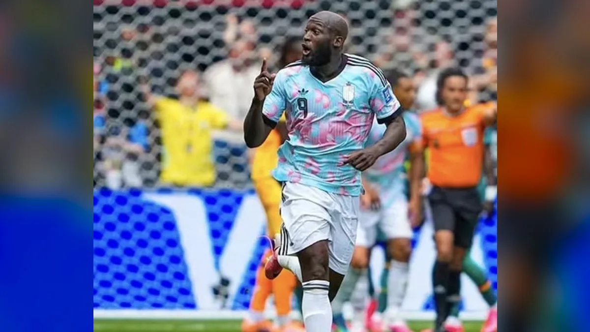 Romelu Lukaku com a camisa da seleção da Bélgica na Copa do Mundo 2026