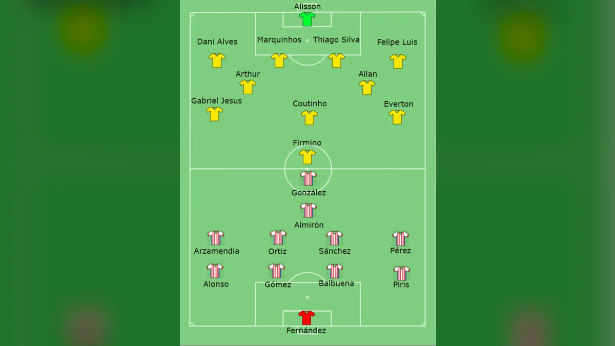 Seleção do Paraguai em ação em jogo oficial