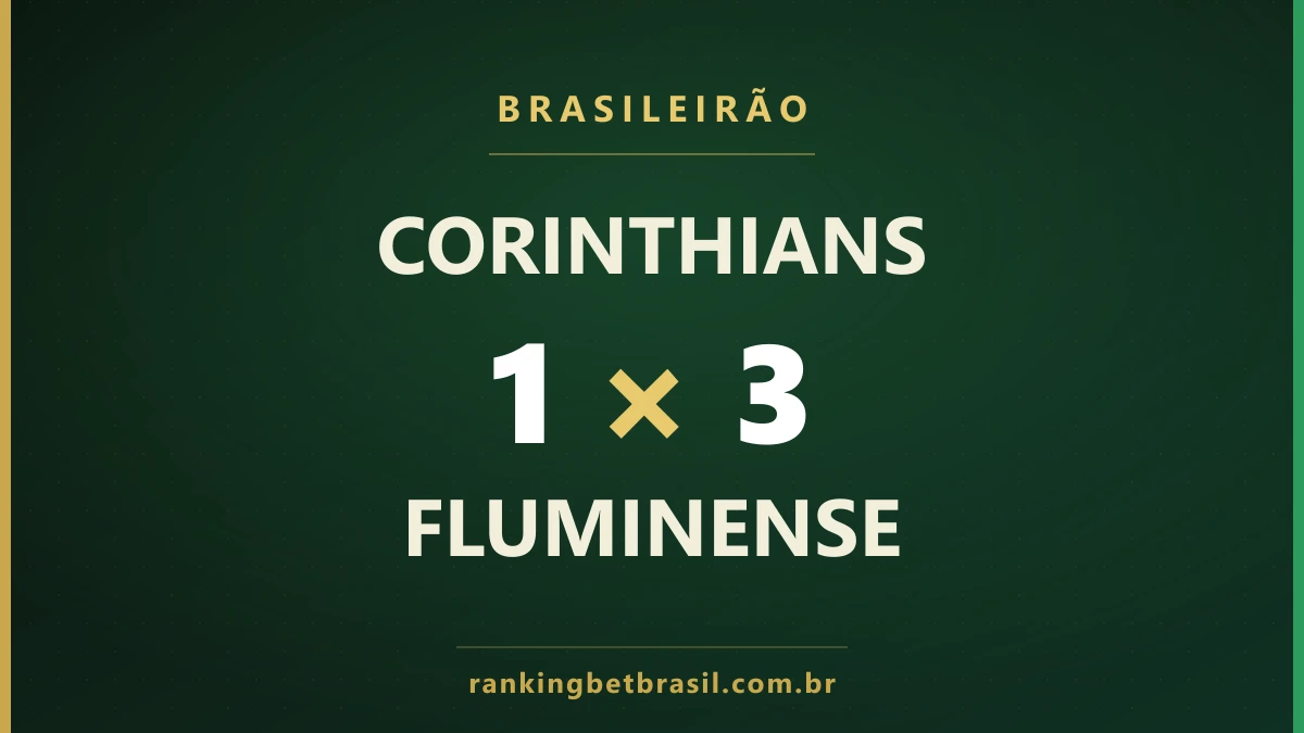 Placar de Corinthians 1×3 Fluminense pela 28ª rodada do Brasileirão 2026 — Hulk faz dois e Tricolor volta ao G4