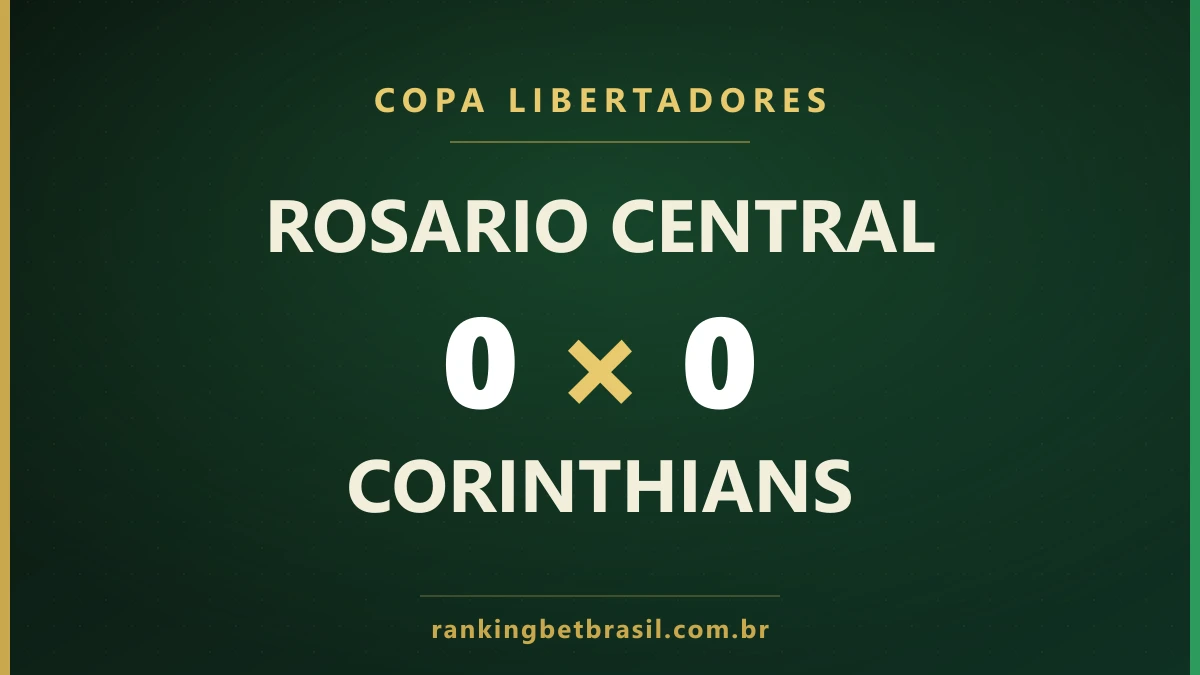 Hugo Souza, goleiro do Corinthians, defende chute em partida da Copa Libertadores 2026 contra o Rosario Central na Argentina