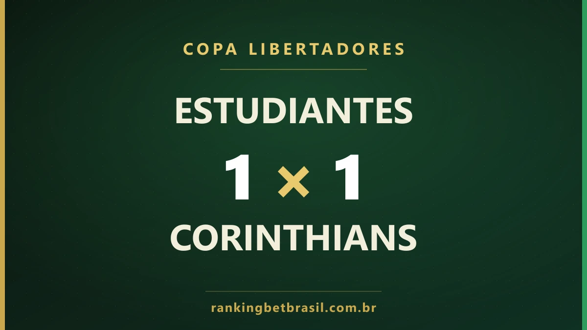 Kaio César comemora gol de empate pelo Corinthians contra o Estudiantes — Copa Libertadores 2026