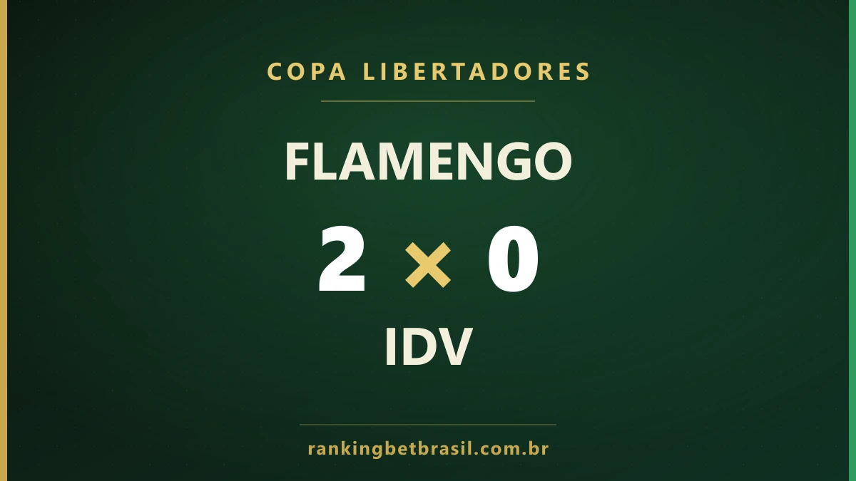 Bruno Henrique comemorando gol pelo Flamengo na vitória 2-0 sobre o IDV na Copa Libertadores 2026 em Quito