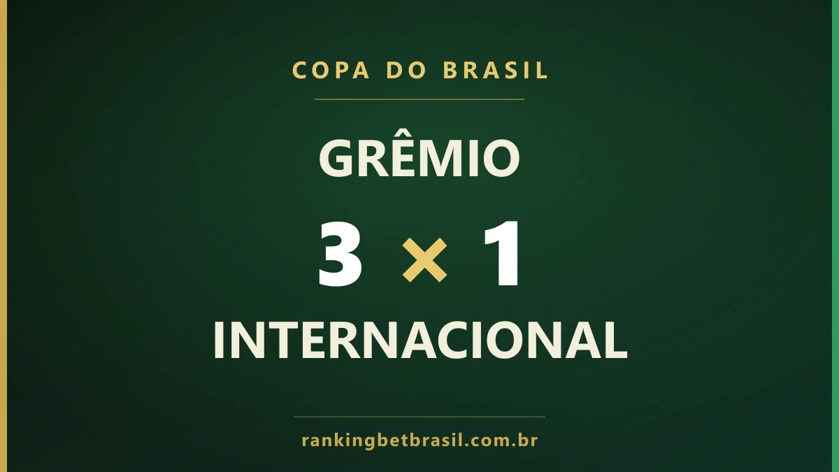 Carlos Vinícius comemorando gol pelo Grêmio no Gre-Nal 454 pela Copa do Brasil 2026 na Arena do Grêmio